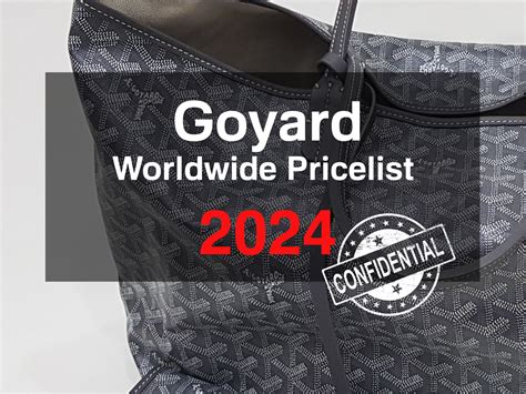 goyard paris price 2018|goyard artois pm price 2024.